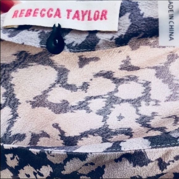 Rebecca Taylor One Shoulder Animal Print Top - Picture 6 of 6
